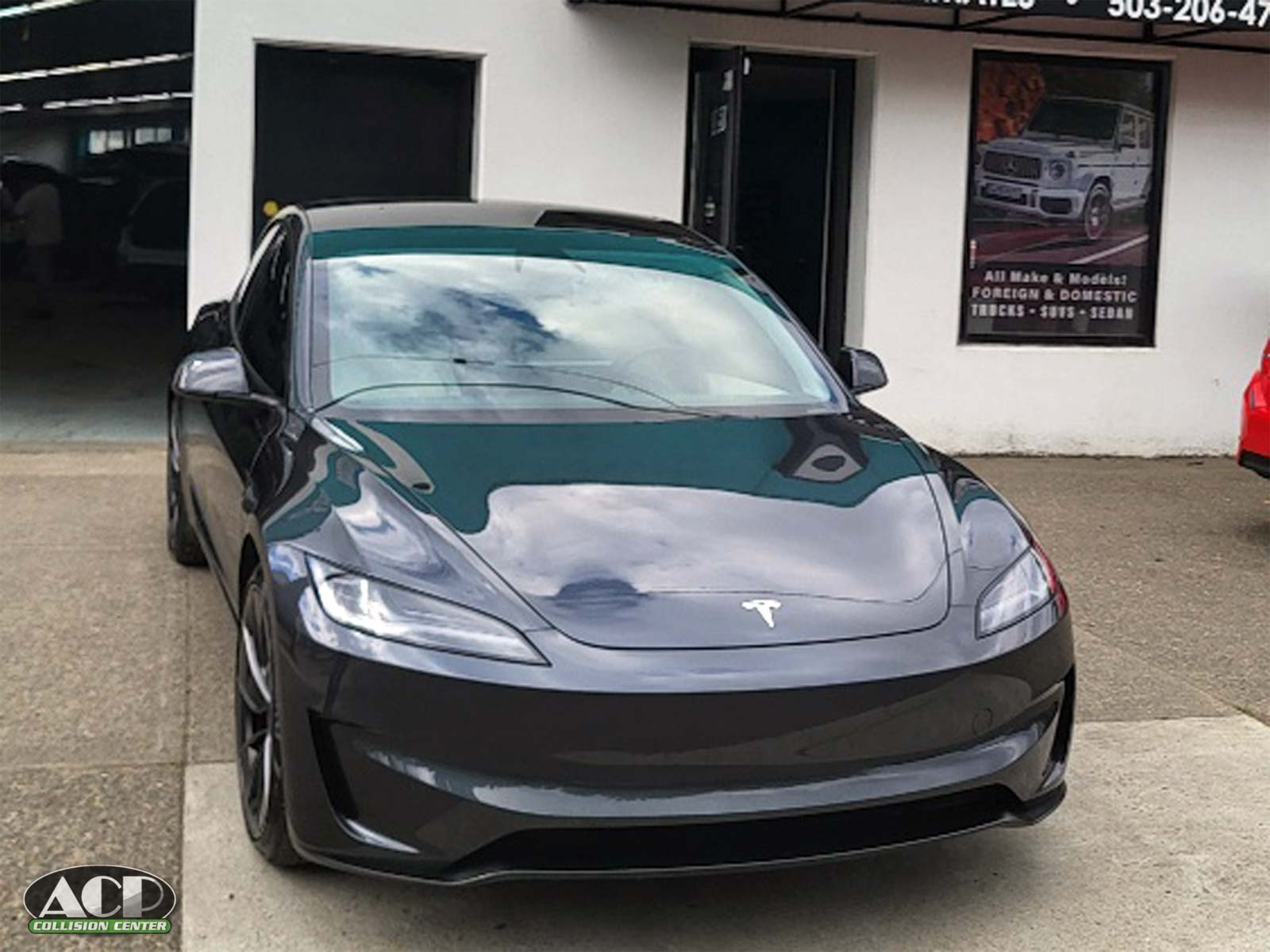 Tesla body shop